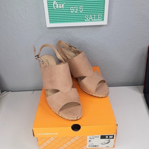 New liz Claiborne  wedges size 9 - Picture 1 of 7